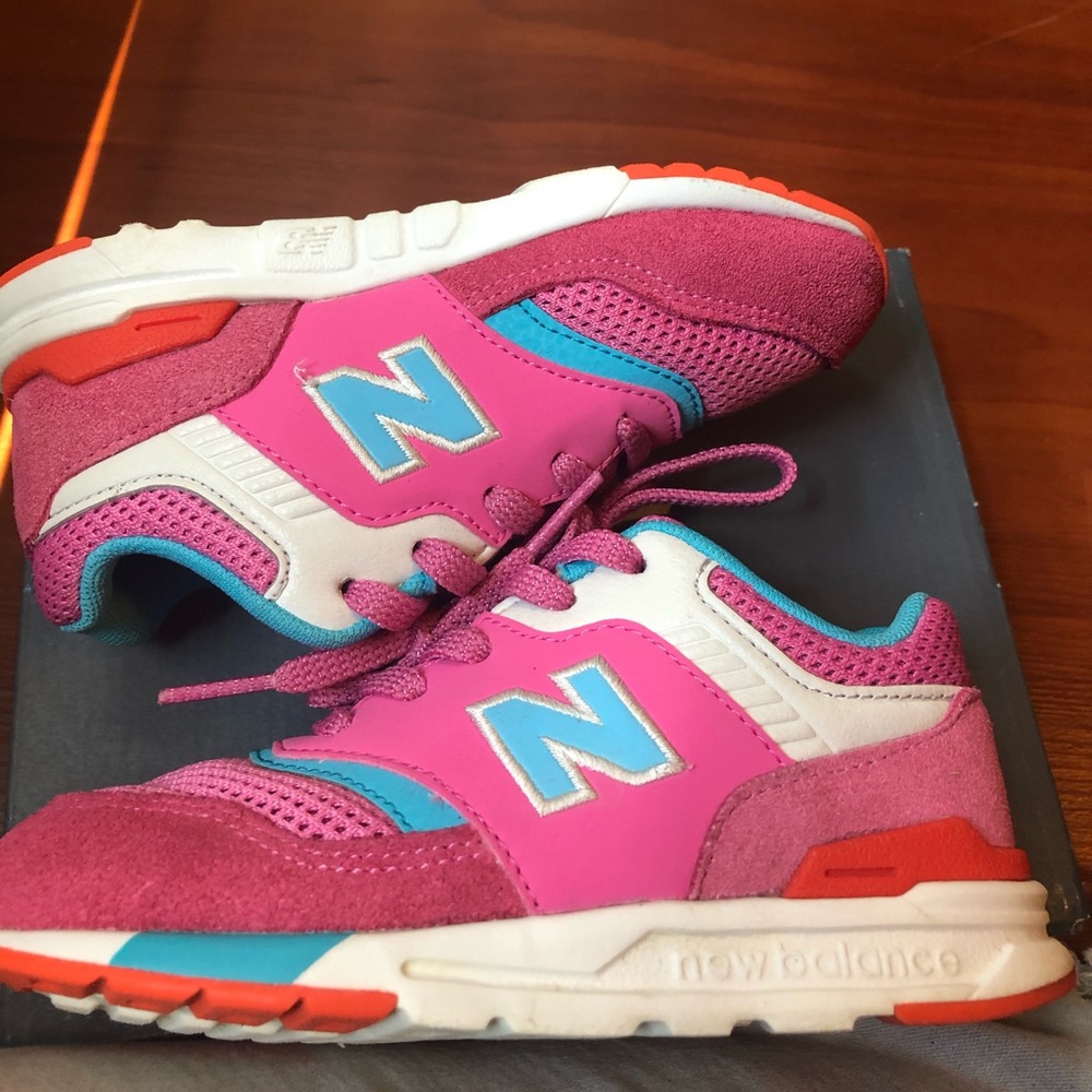 Pink and blue Toddler Girl New Balance size 10